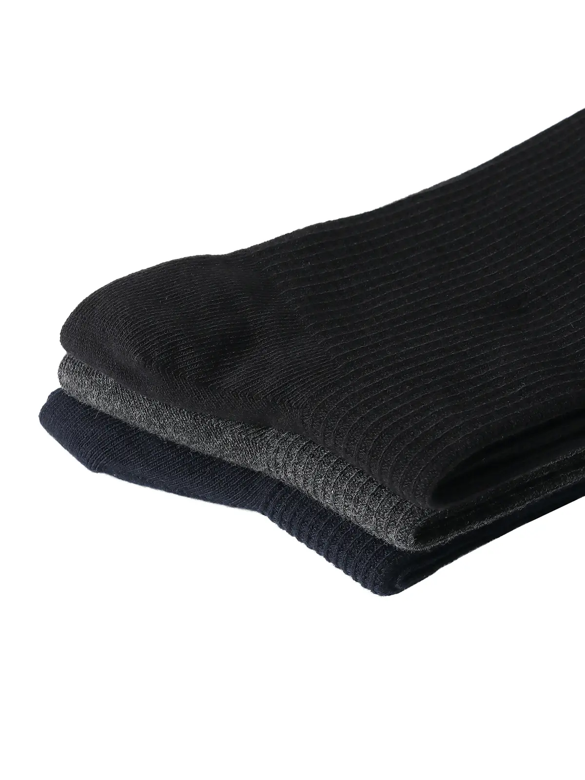 ソックス/3Pパック/フリーサイズ/抗菌/消臭/ワッフル ブラック F