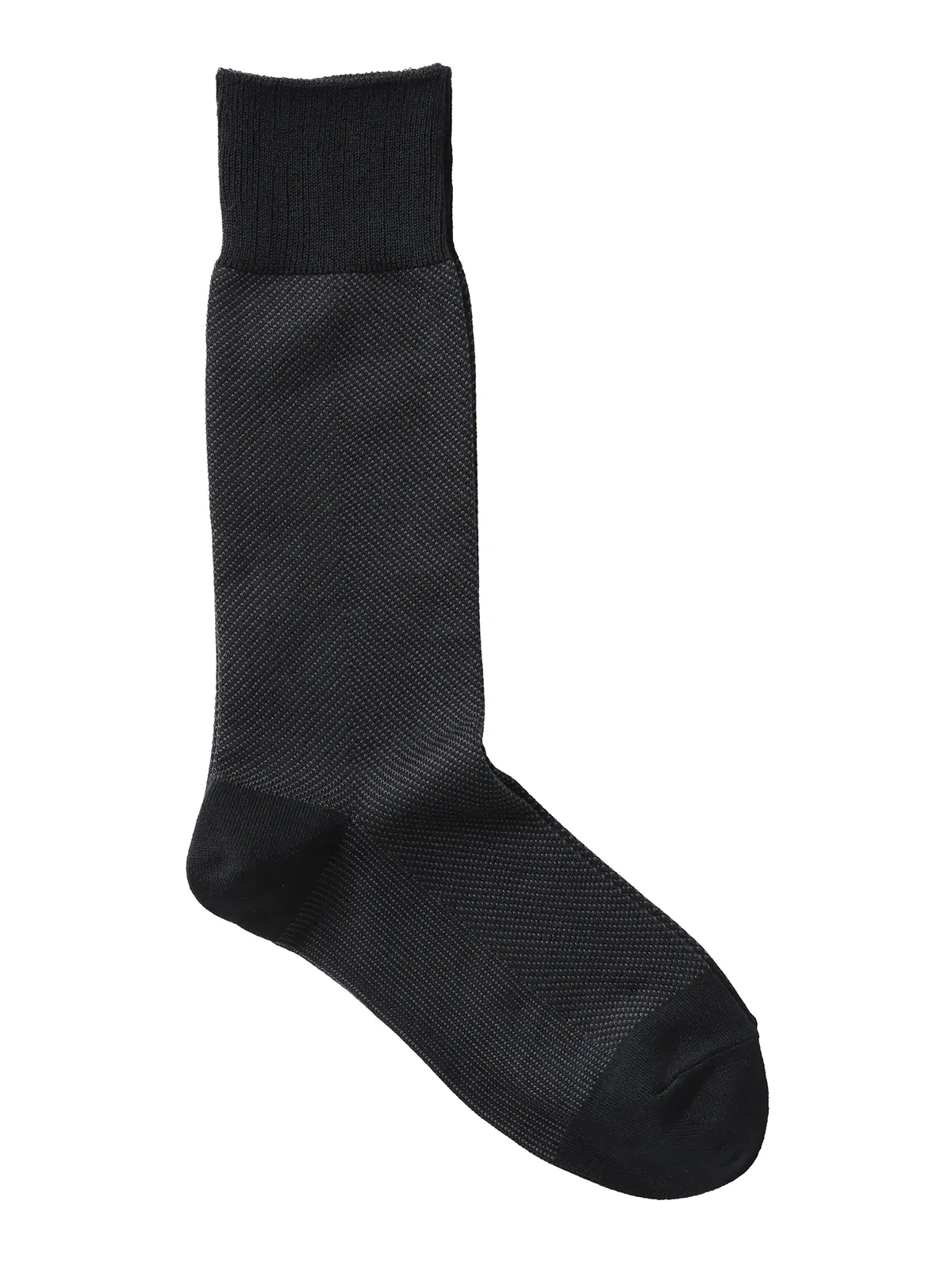 ソックス/Lonfresh/抗菌/フリーサイズ/織柄 ブラック F