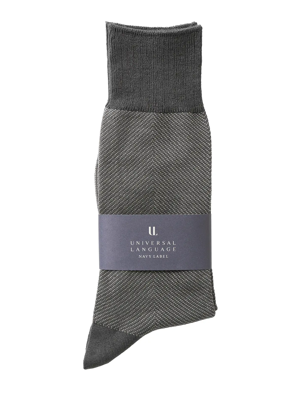 ソックス/Lonfresh/抗菌/フリーサイズ/織柄 グレー F