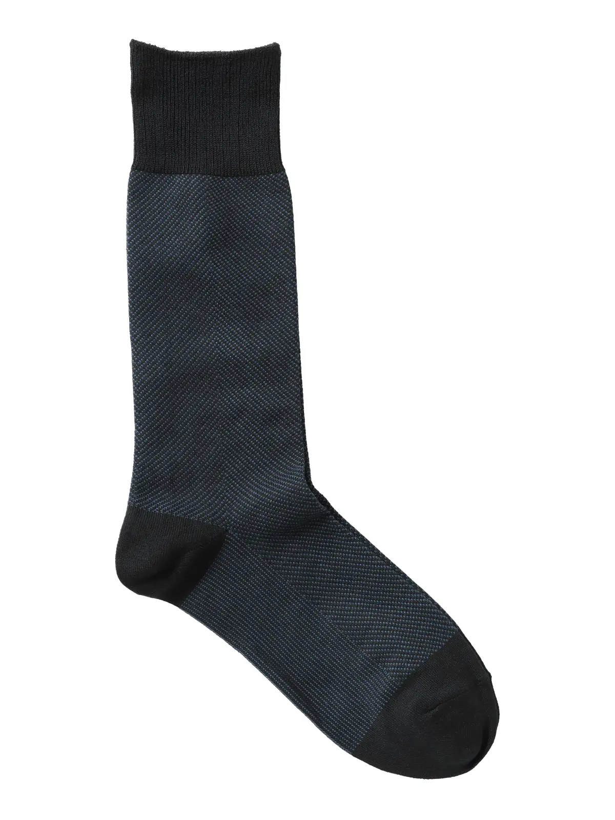 ソックス/Lonfresh/抗菌/フリーサイズ/織柄 ネイビー F