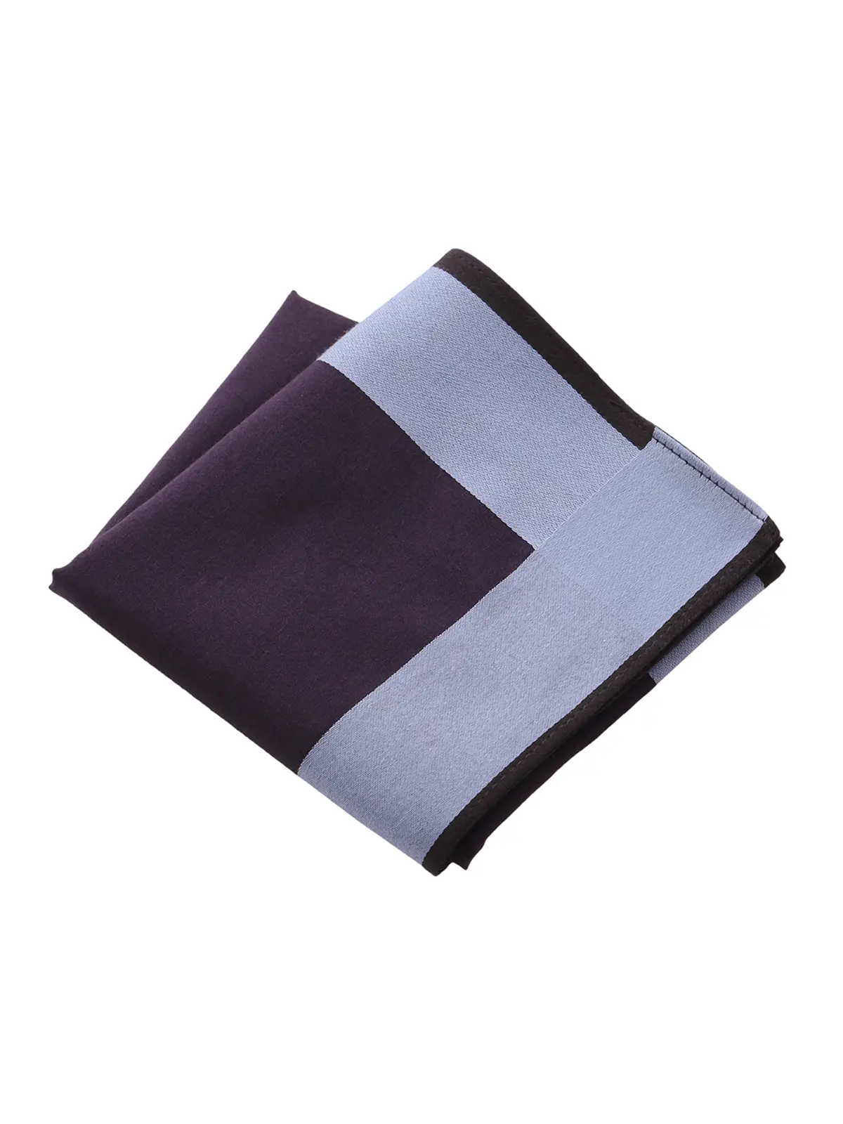 ハンカチ/Graziina/MADE IN ITALY/コットン/フレーム ネイビー F