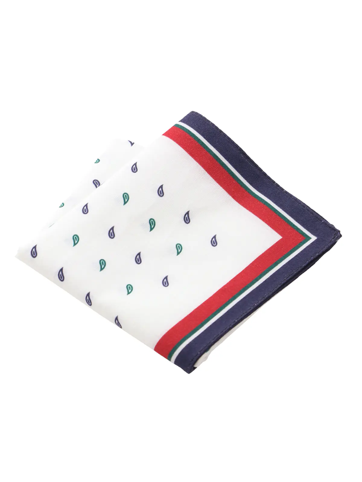 ハンカチ/Graziina/MADE IN ITALY/コットン/ペイズリー レッド F