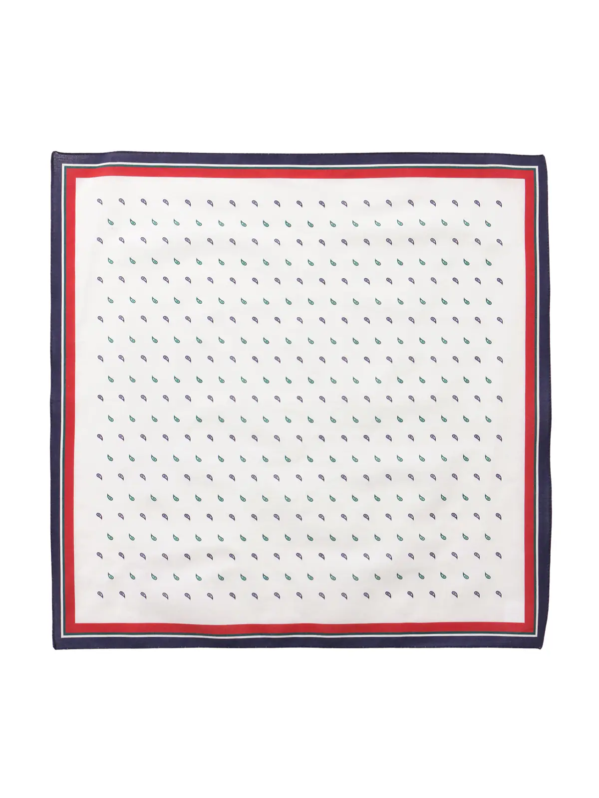 ハンカチ/Graziina/MADE IN ITALY/コットン/ペイズリー レッド F