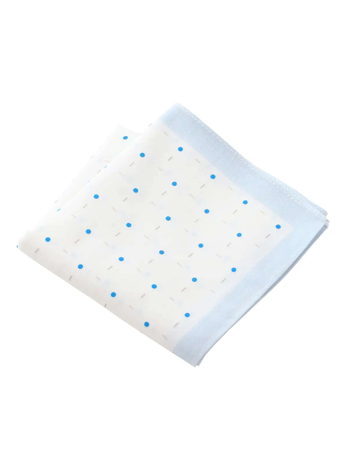 ハンカチ/Graziina/MADE IN ITALY/コットン/小紋 ブルー F