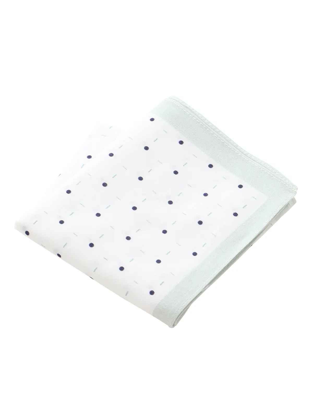 ハンカチ/Graziina/MADE IN ITALY/コットン/小紋 グリーン F