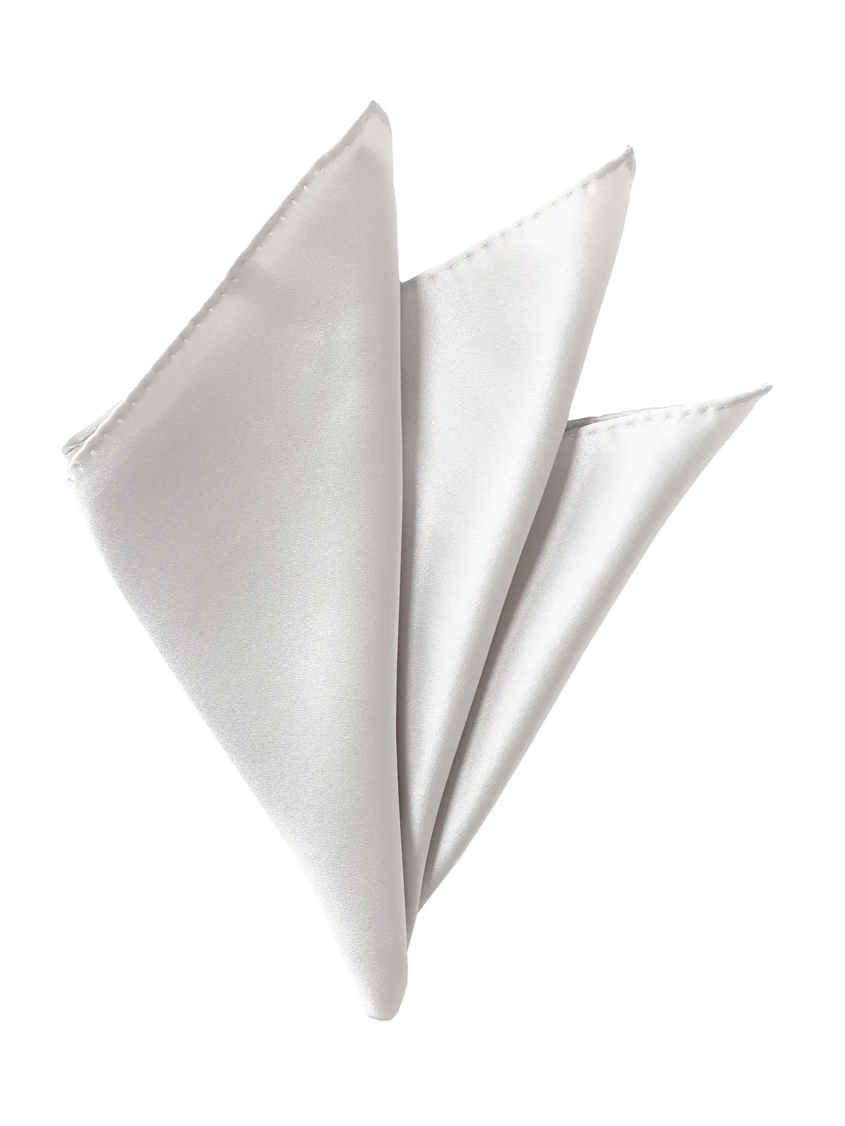 ポケットチーフ/フォーマル/シルク/無地 シルバー F