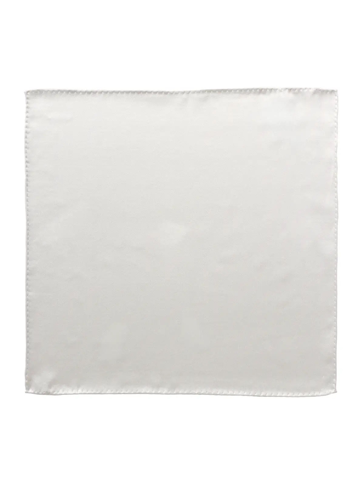 ポケットチーフ/フォーマル/シルク/無地 シルバー F