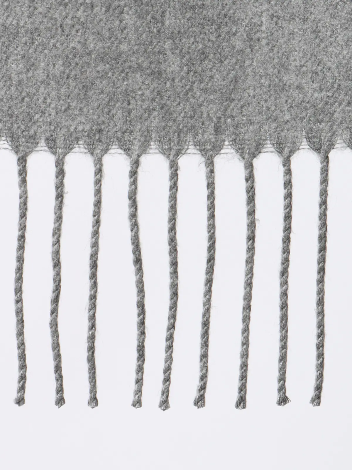 マフラー／アクリル／無地 ライトグレー F