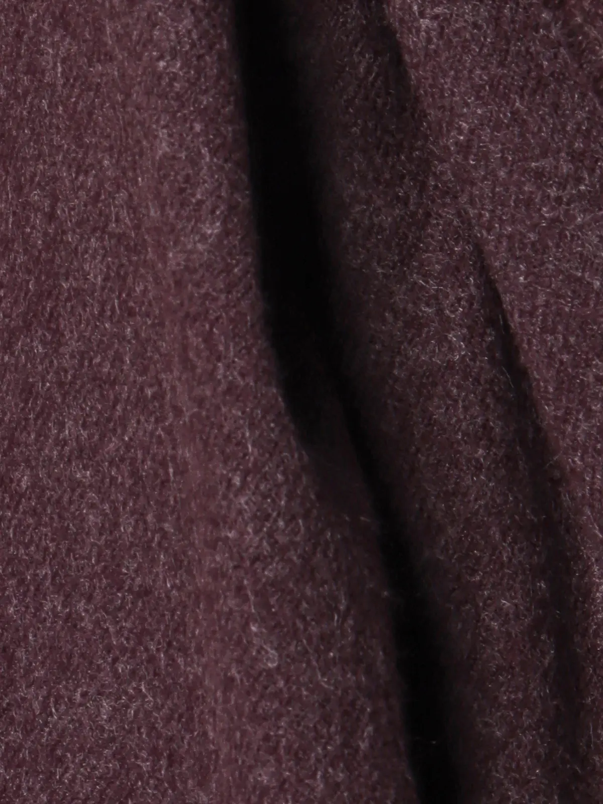 マフラー／アクリル／無地 ボルドー F