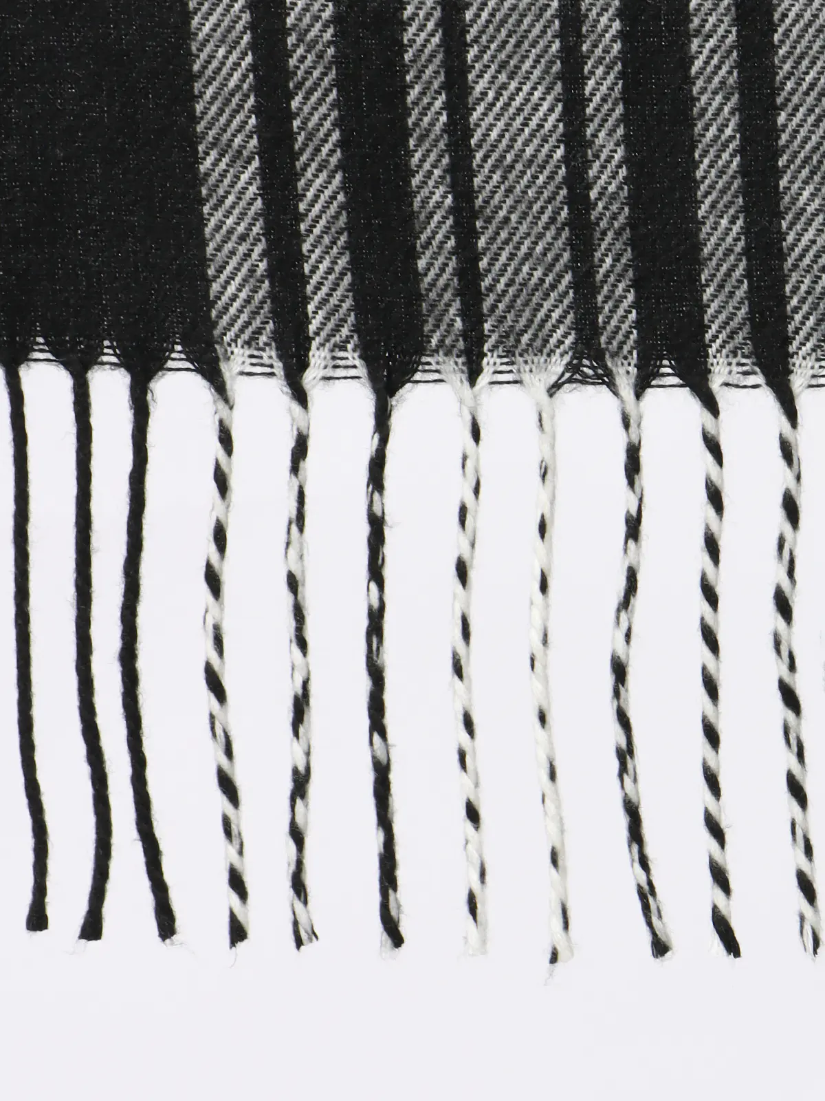 マフラー/アクリル/チェック ブラック F