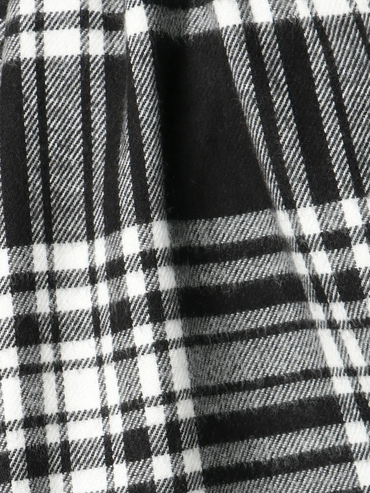 マフラー/アクリル/チェック ブラック F