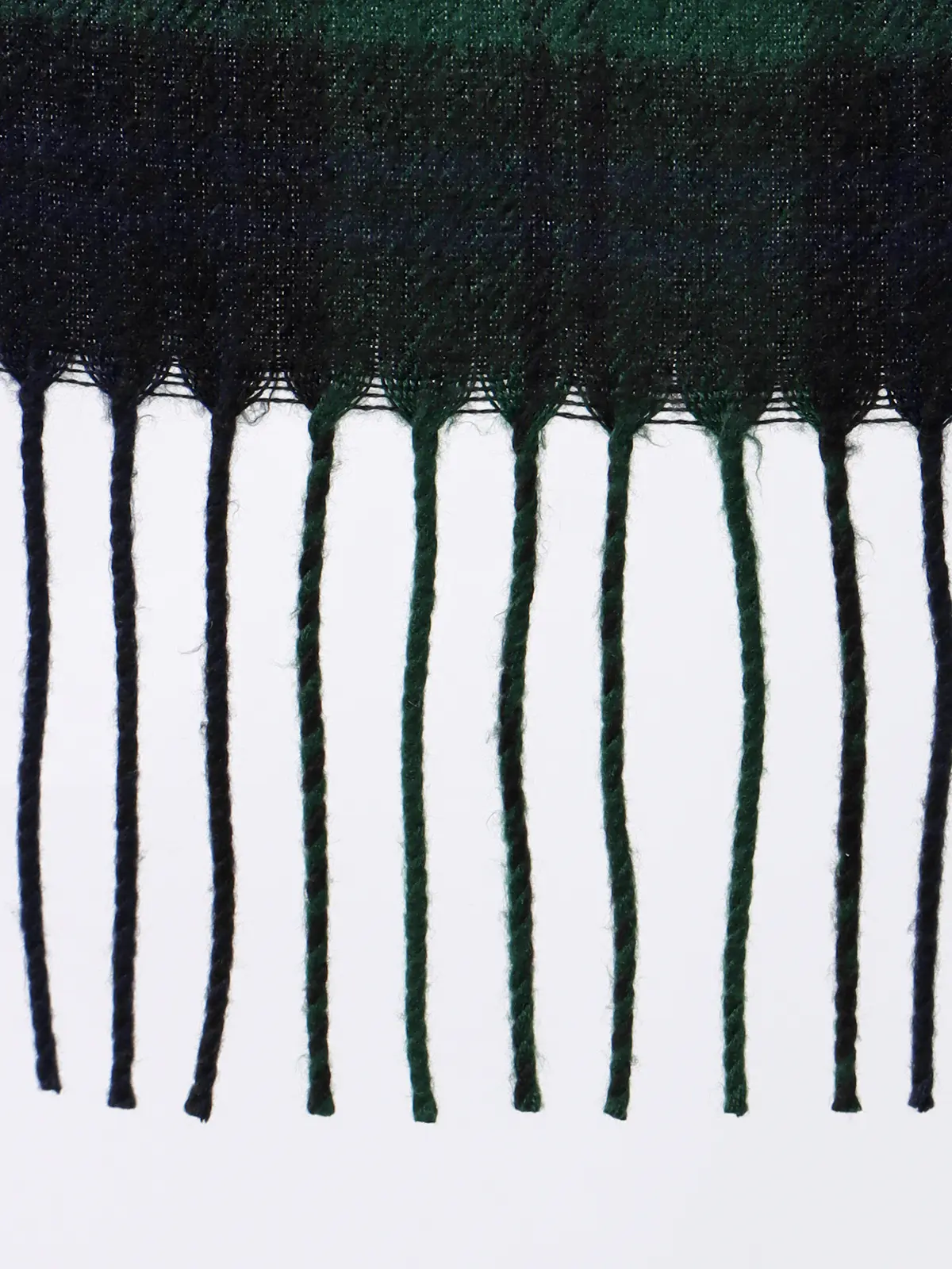 マフラー/アクリル/チェック グリーン F