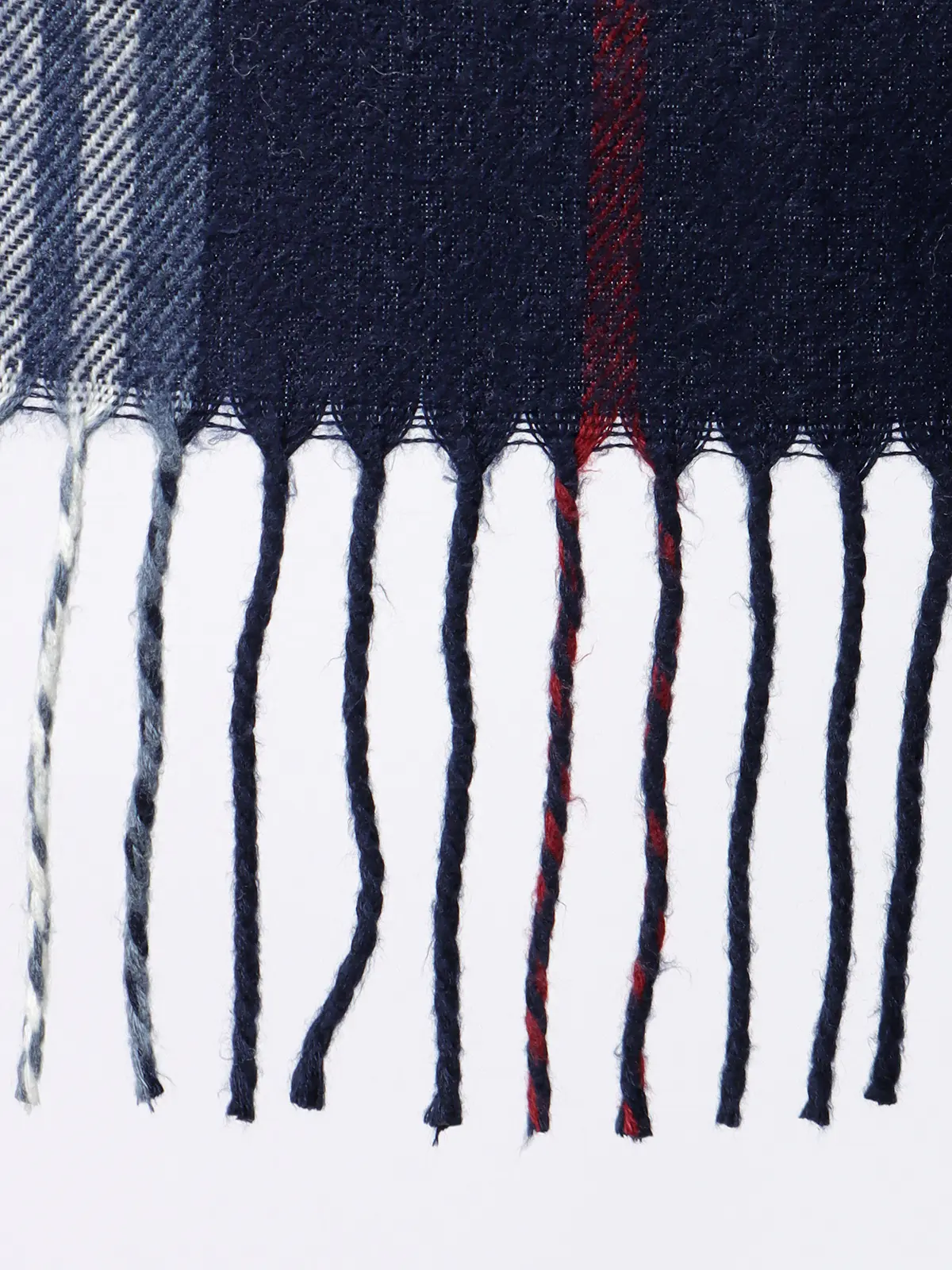 マフラー/アクリル/チェック ネイビー F