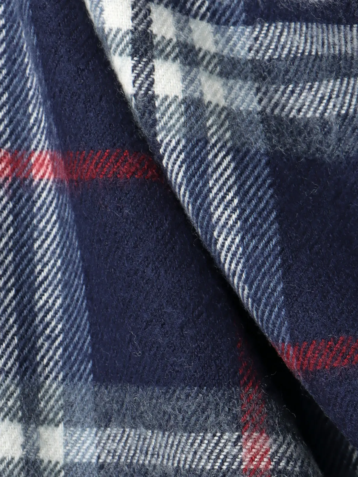 マフラー/アクリル/チェック ネイビー F