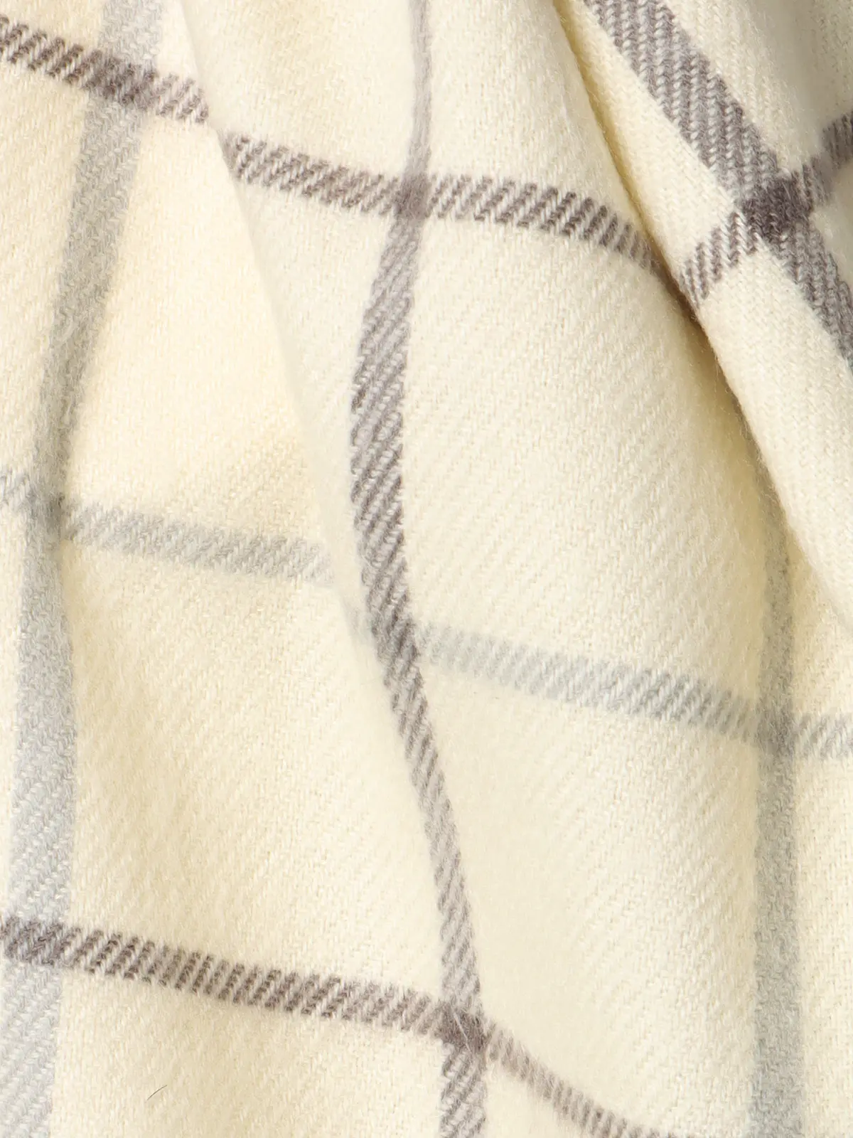 マフラー/アクリル/ウインドーペーン オフホワイト F