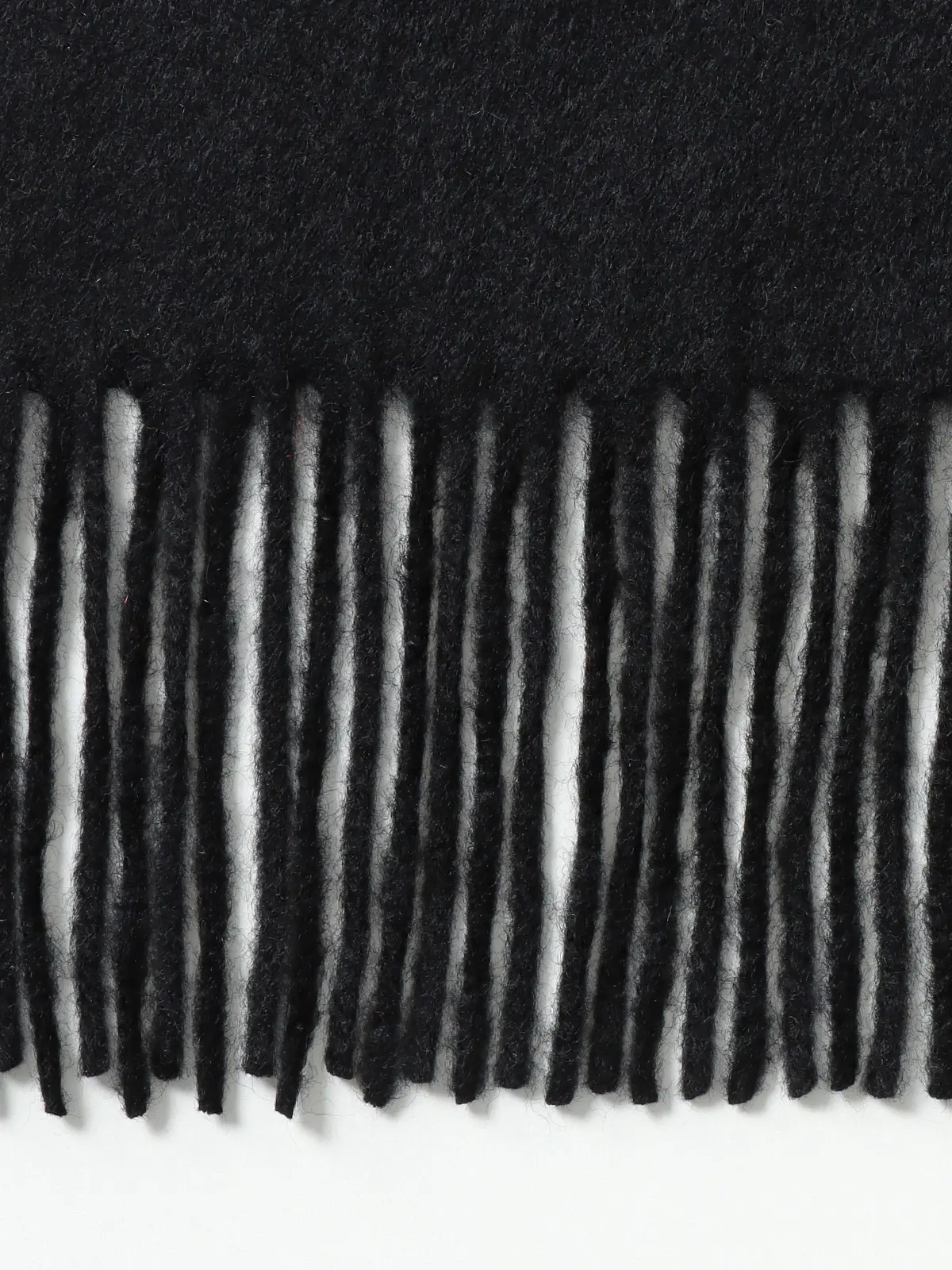 マフラー／カシミヤ／無地 ブラック F