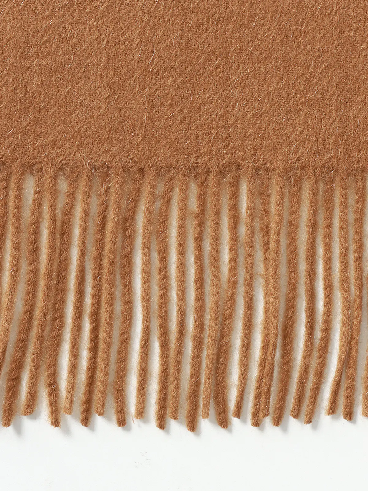 マフラー／カシミヤ／無地 キャメル F