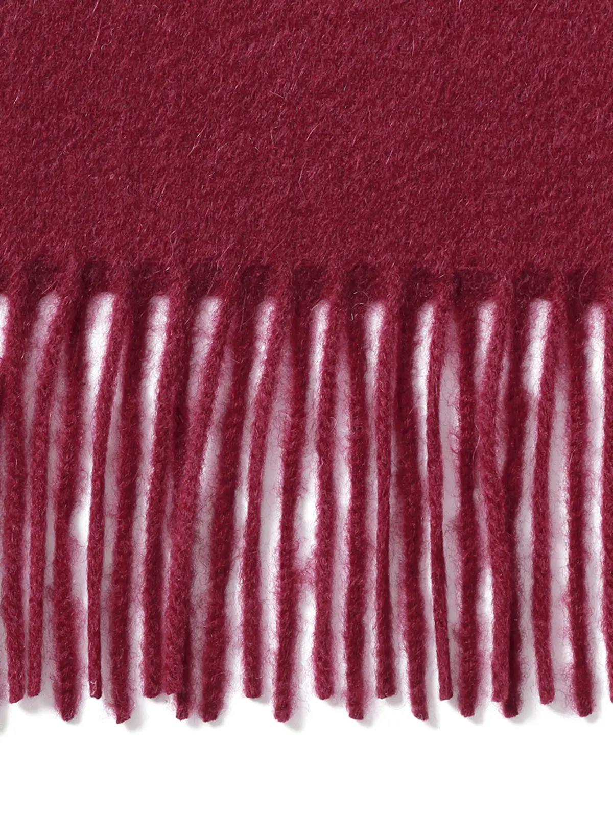 マフラー／カシミヤ／無地 ワイン F