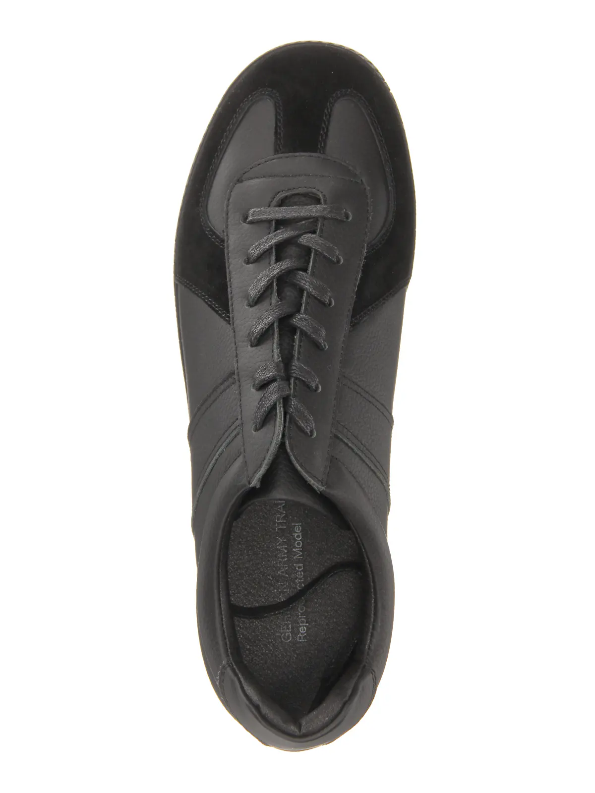 スニーカー／フェイクレザー／GERMAN TRAINER ブラック 25.0cm