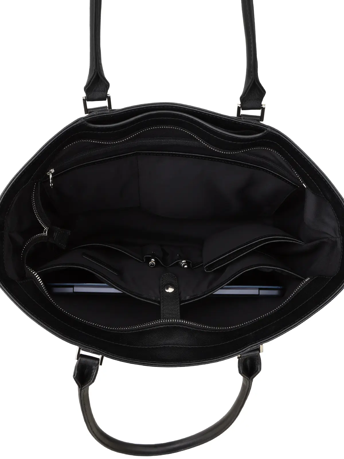 トートバッグ／SEEKER別注／サフィアーノレザー ブラック F