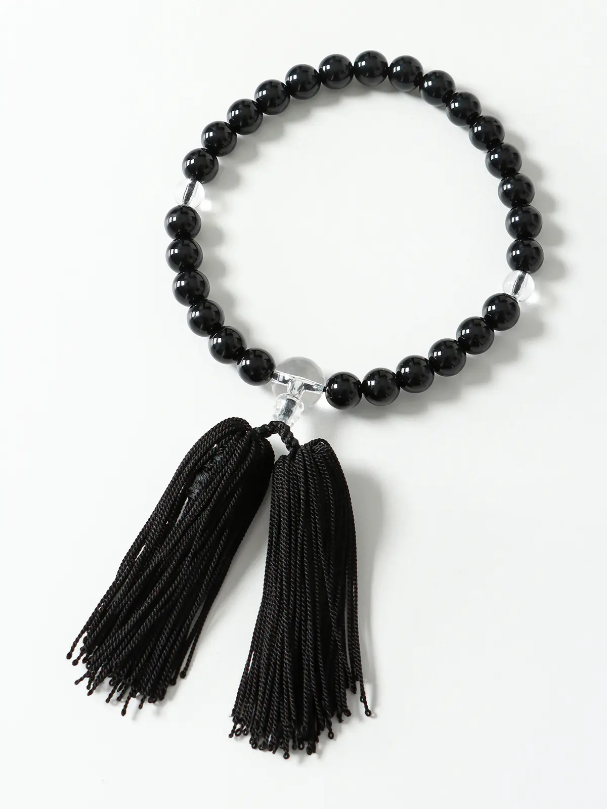 ブラックネクタイ＆数珠＆ふくさ／フォーマル／礼装3点セット ブラック F