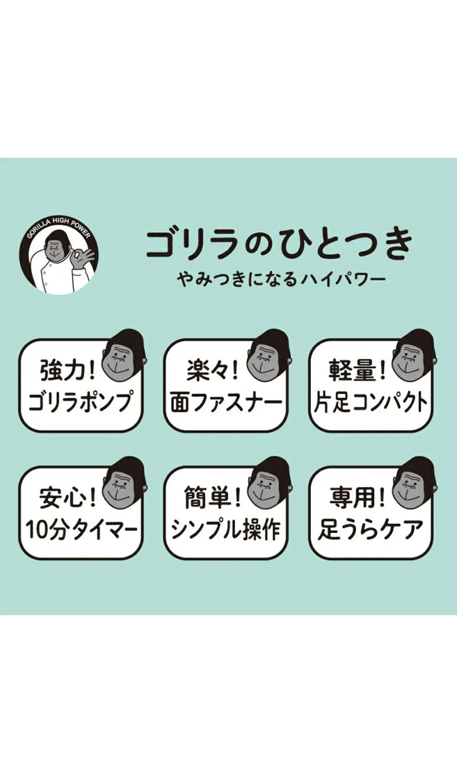WEB限定／ゴリラのひとつき（電動足裏ケア） パープル F