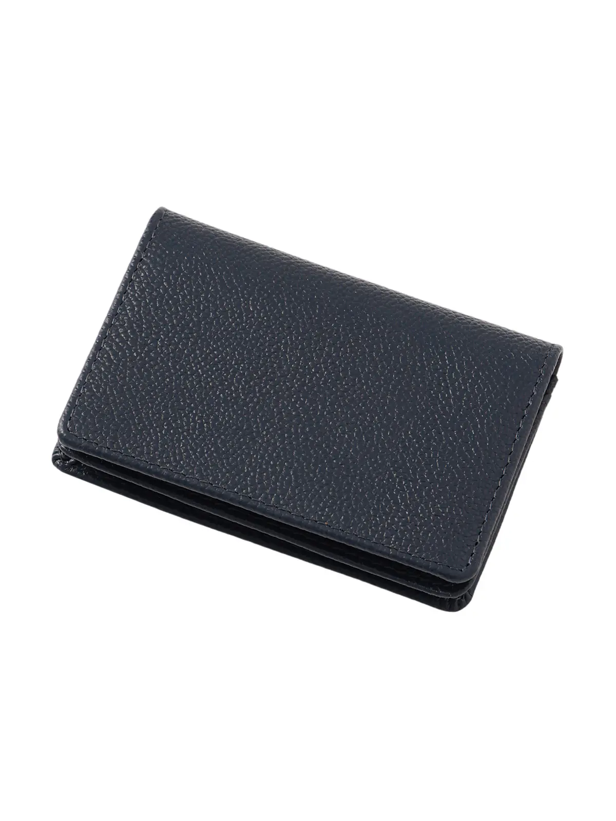 カードケース／シュリンクレザー ネイビー F