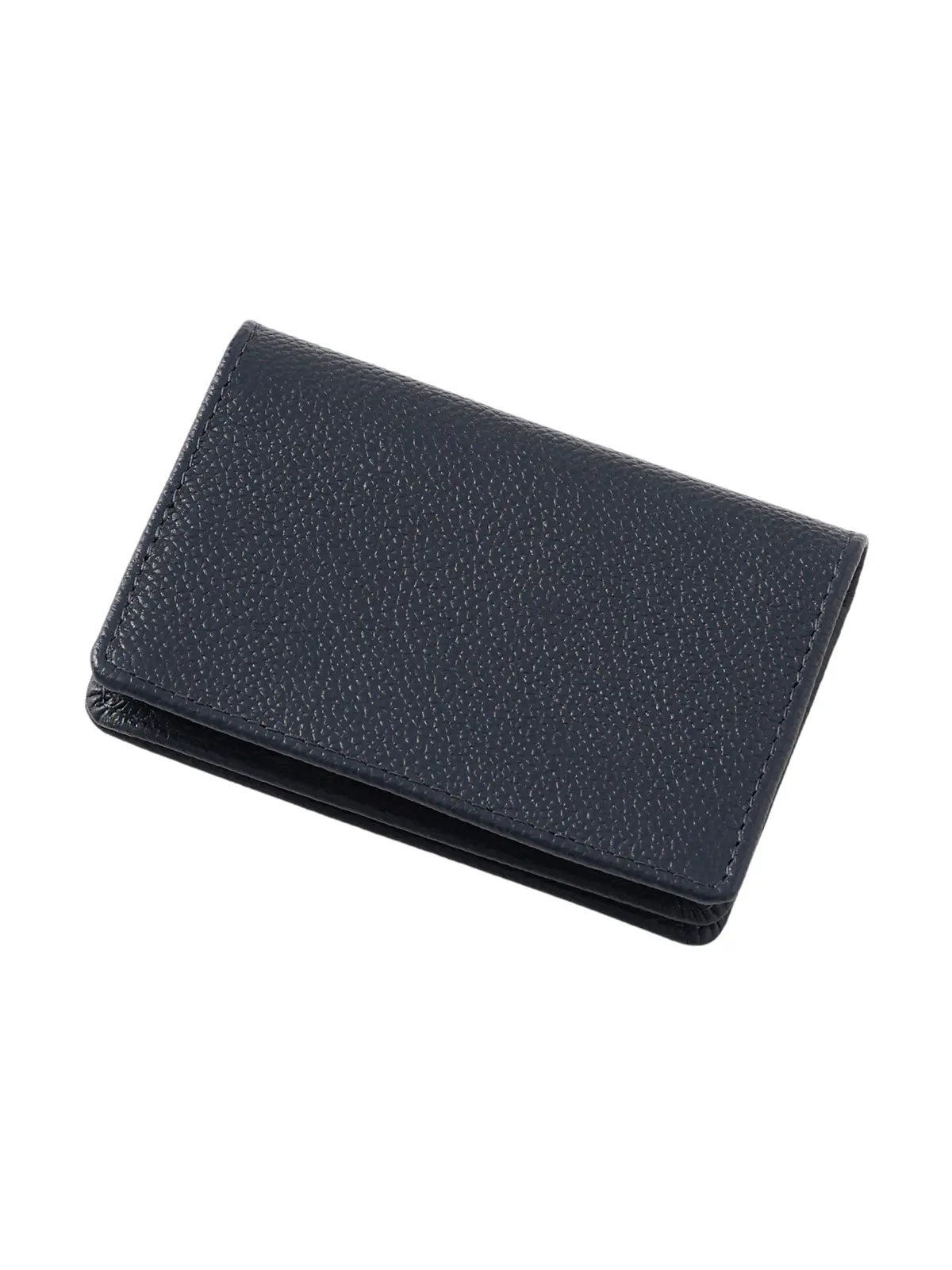 カードケース／シュリンクレザー ネイビー F