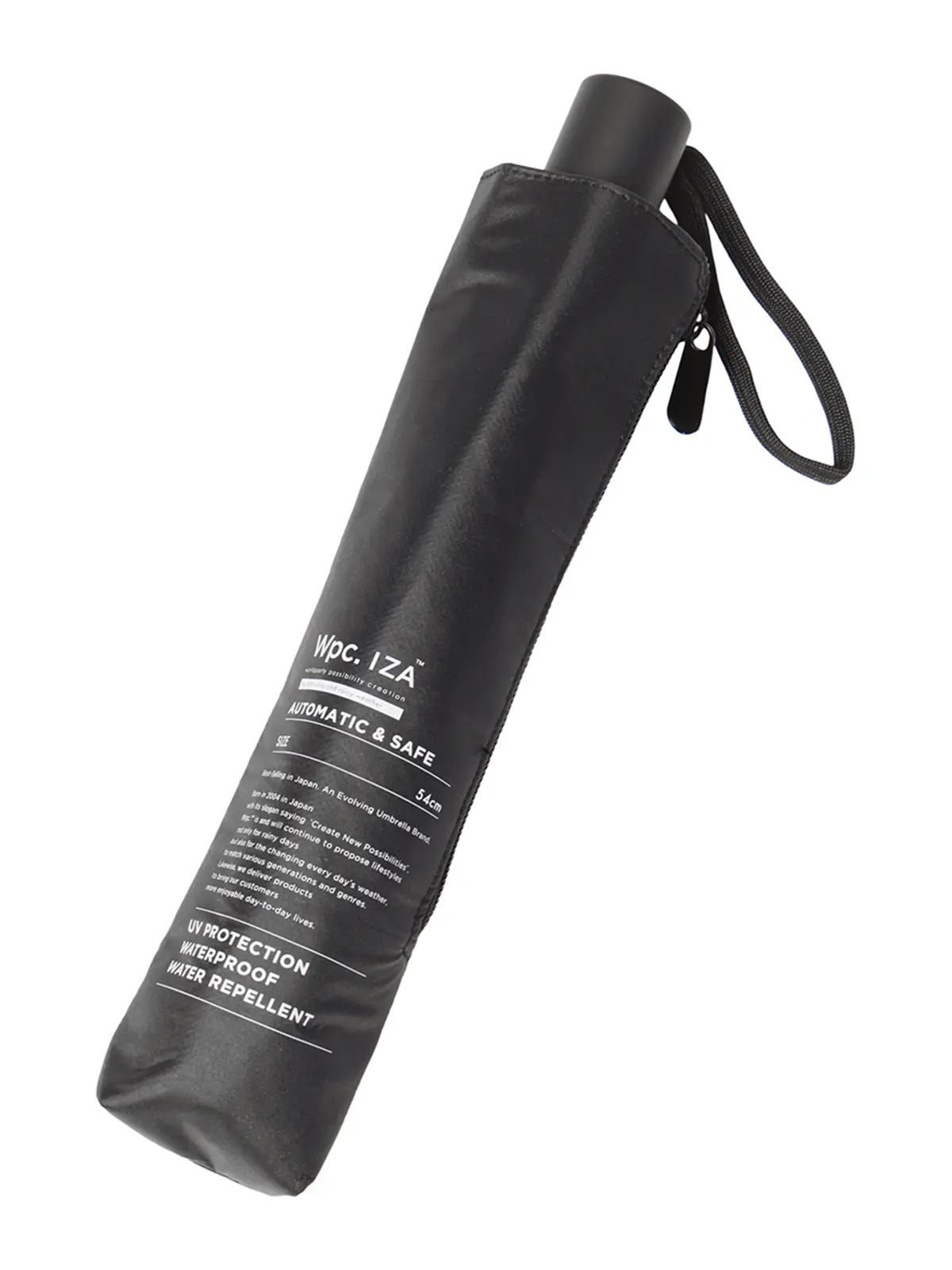 自動開閉式折り畳み傘／Wpc.／AUTOMATIC&SAFE／晴雨兼用／UVカット／ZA021 ブラック F