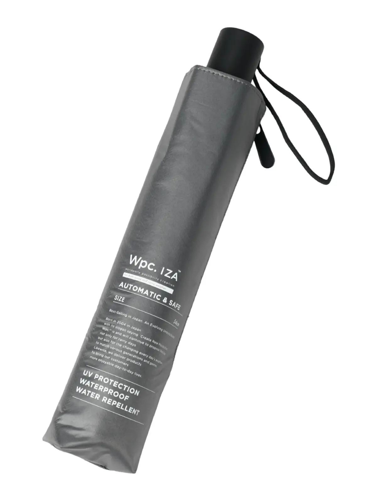 自動開閉式折り畳み傘／Wpc.／AUTOMATIC&SAFE／晴雨兼用／UVカット／ZA021 グレー F