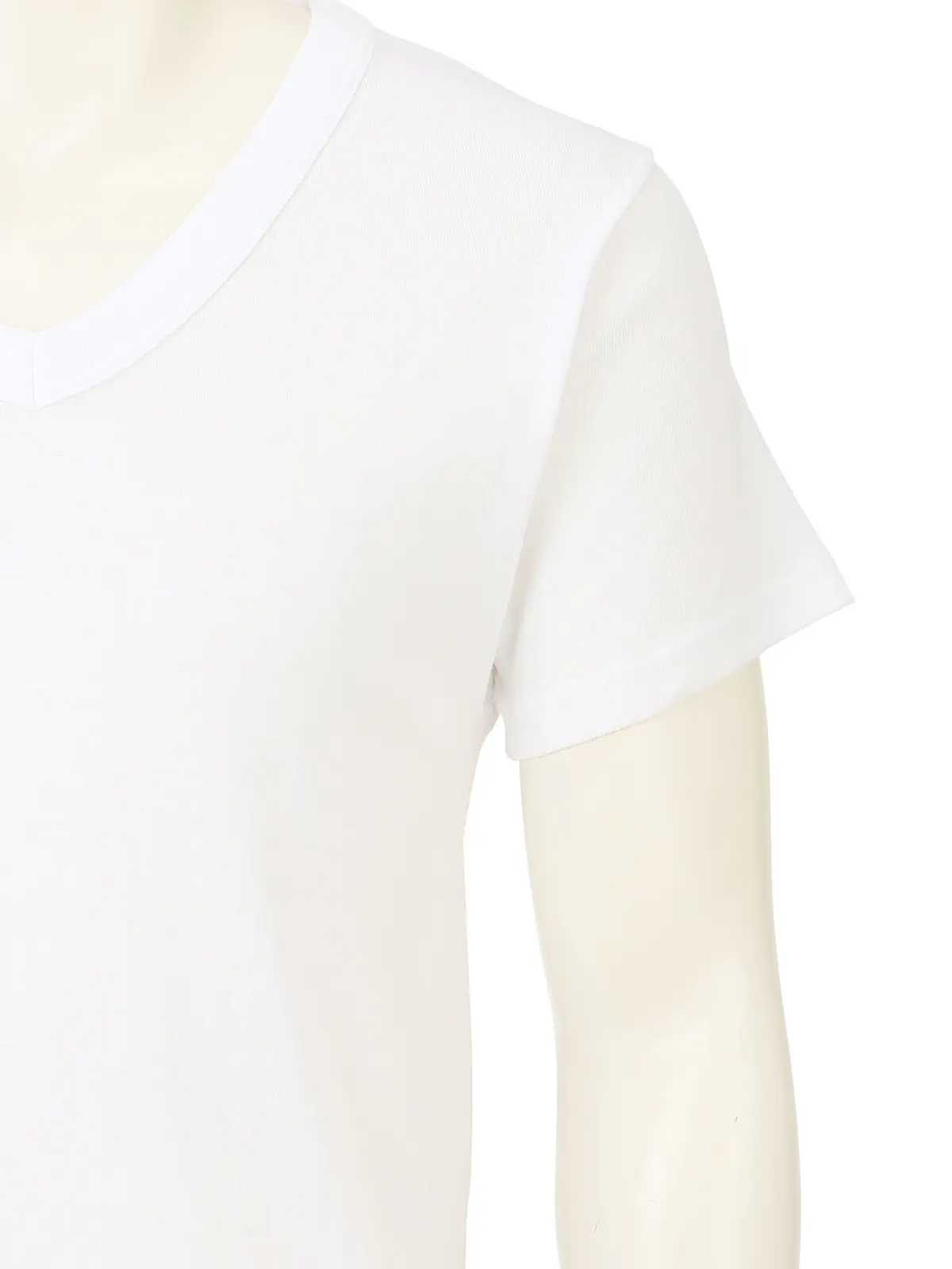 アンダーウエア／Vネック／半袖／抗菌／消臭／コットン／無地 ホワイト M