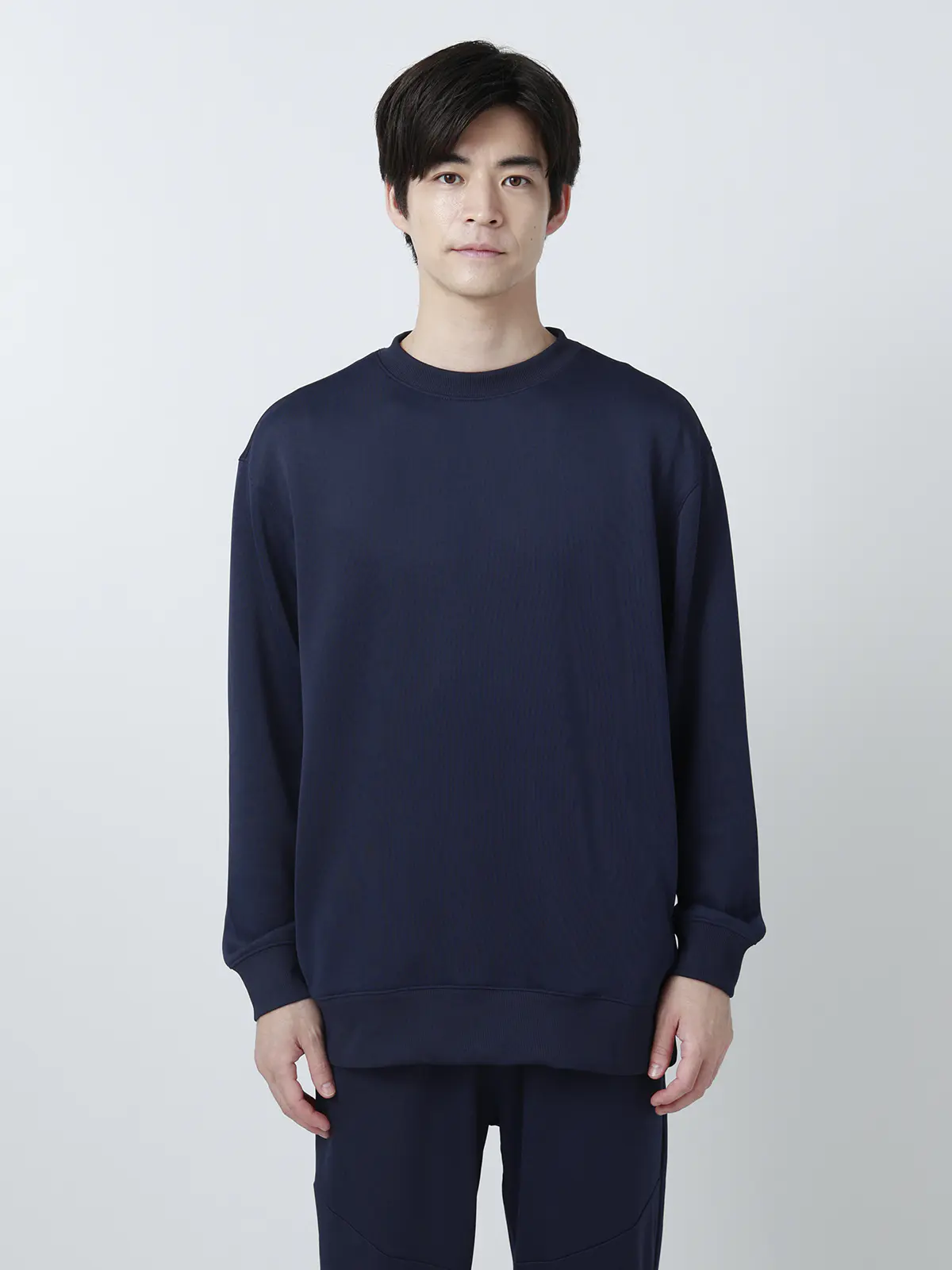 リカバリーウェア/クルーネックトップス/長袖/ユニセックス/#すご ネイビー S