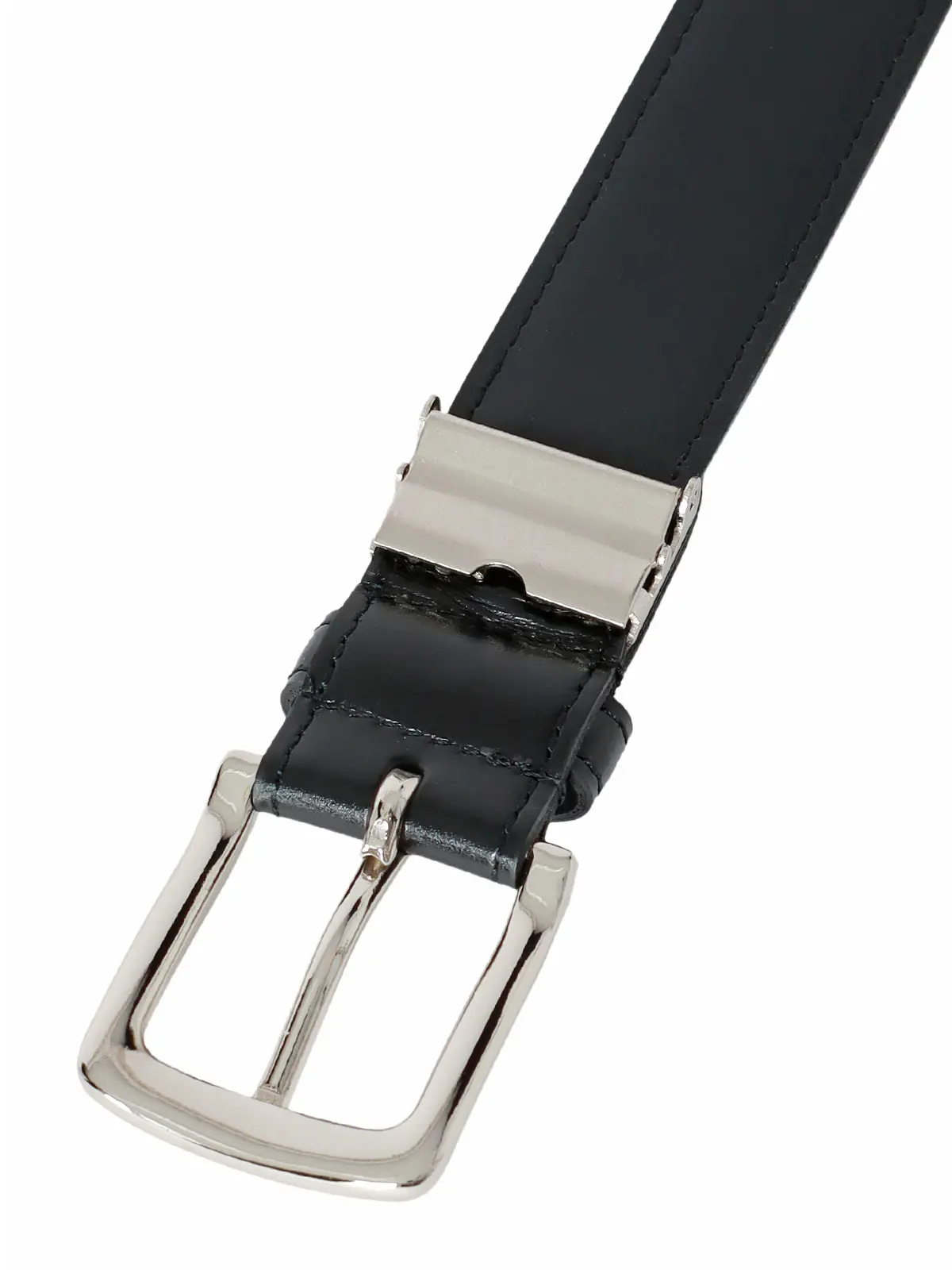ベルト／MADE IN NIPPON／姫路レザー／シルバーバックル ブラック F