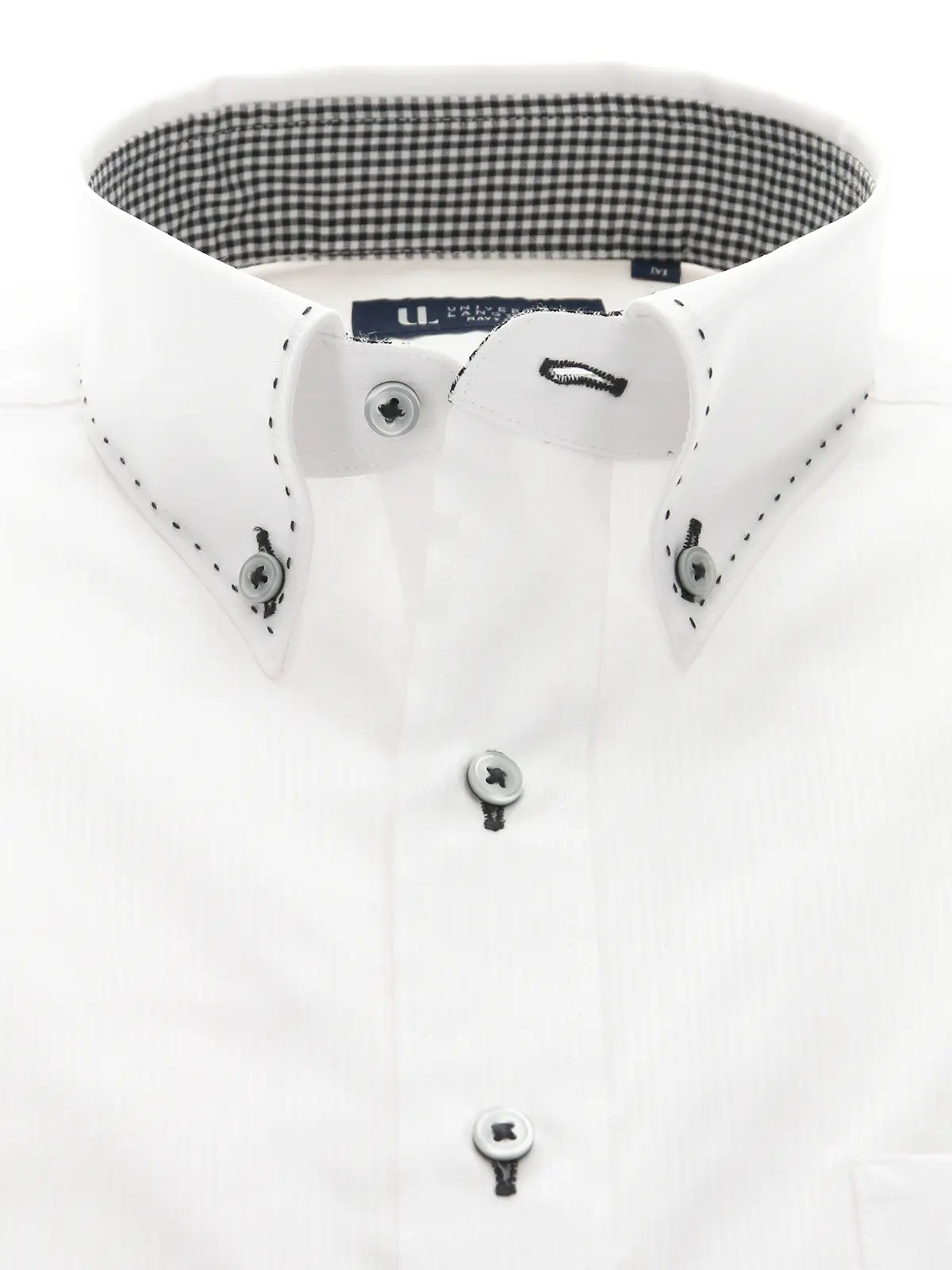 WEB限定/ワイシャツ/長袖/形態安定/ボタンダウンカラー/BASIC/ドレスシャツ ホワイト S