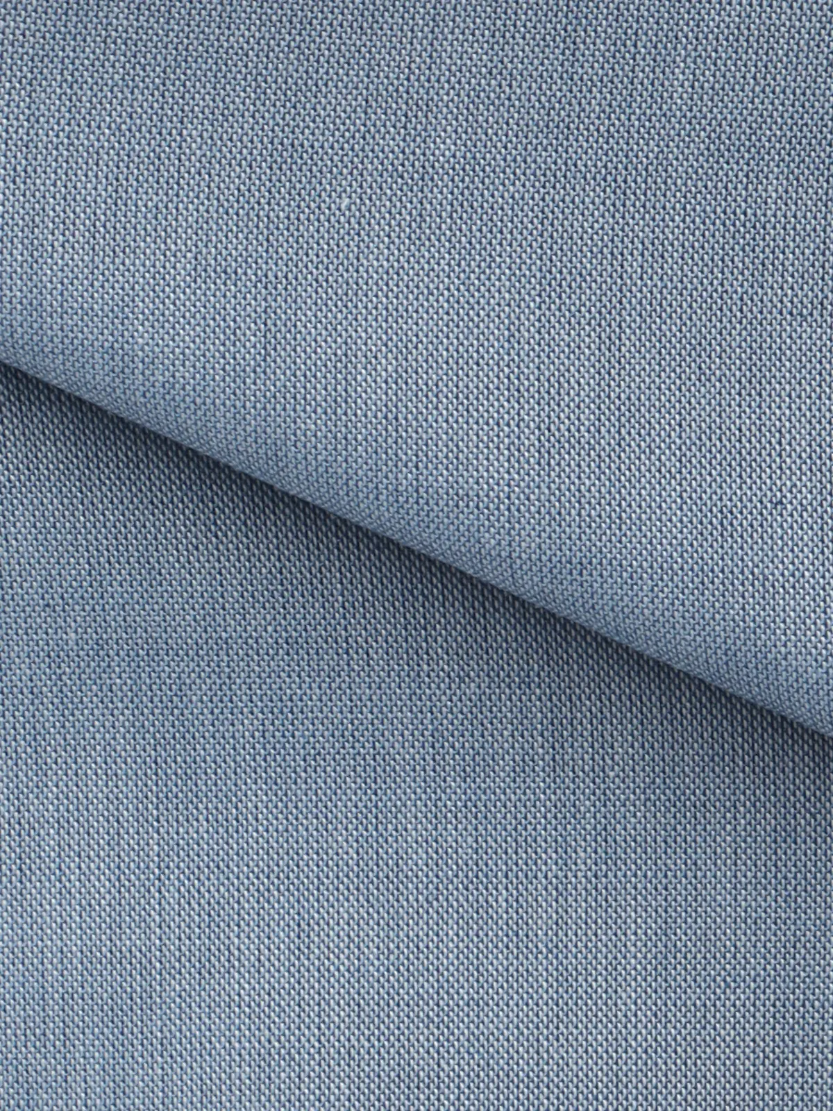 ワイシャツ/長袖/形態安定/ノンアイロン/バンドカラー/無地/BASIC/ドレスシャツ ブルー S