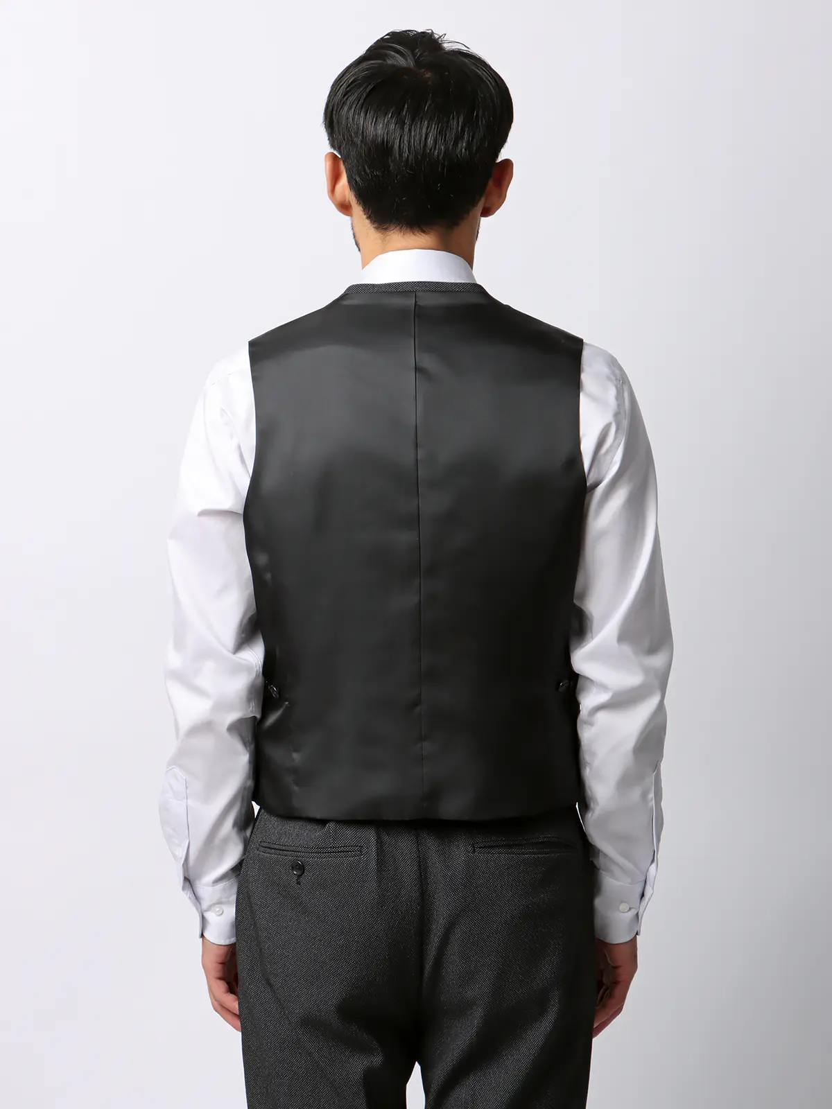 スマみえジレ／ウォッシャブル／ストレッチ／防シワ／CROSS MOVA／バーズアイ／SLV01 グレー S