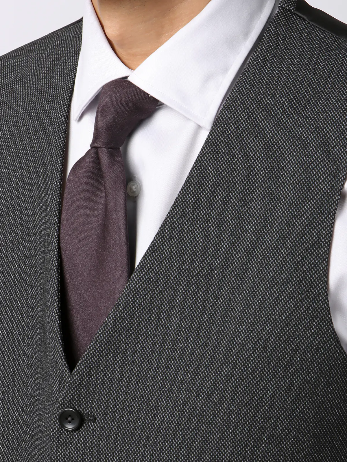 スマみえジレ／ウォッシャブル／ストレッチ／防シワ／CROSS MOVA／バーズアイ／SLV01 グレー S