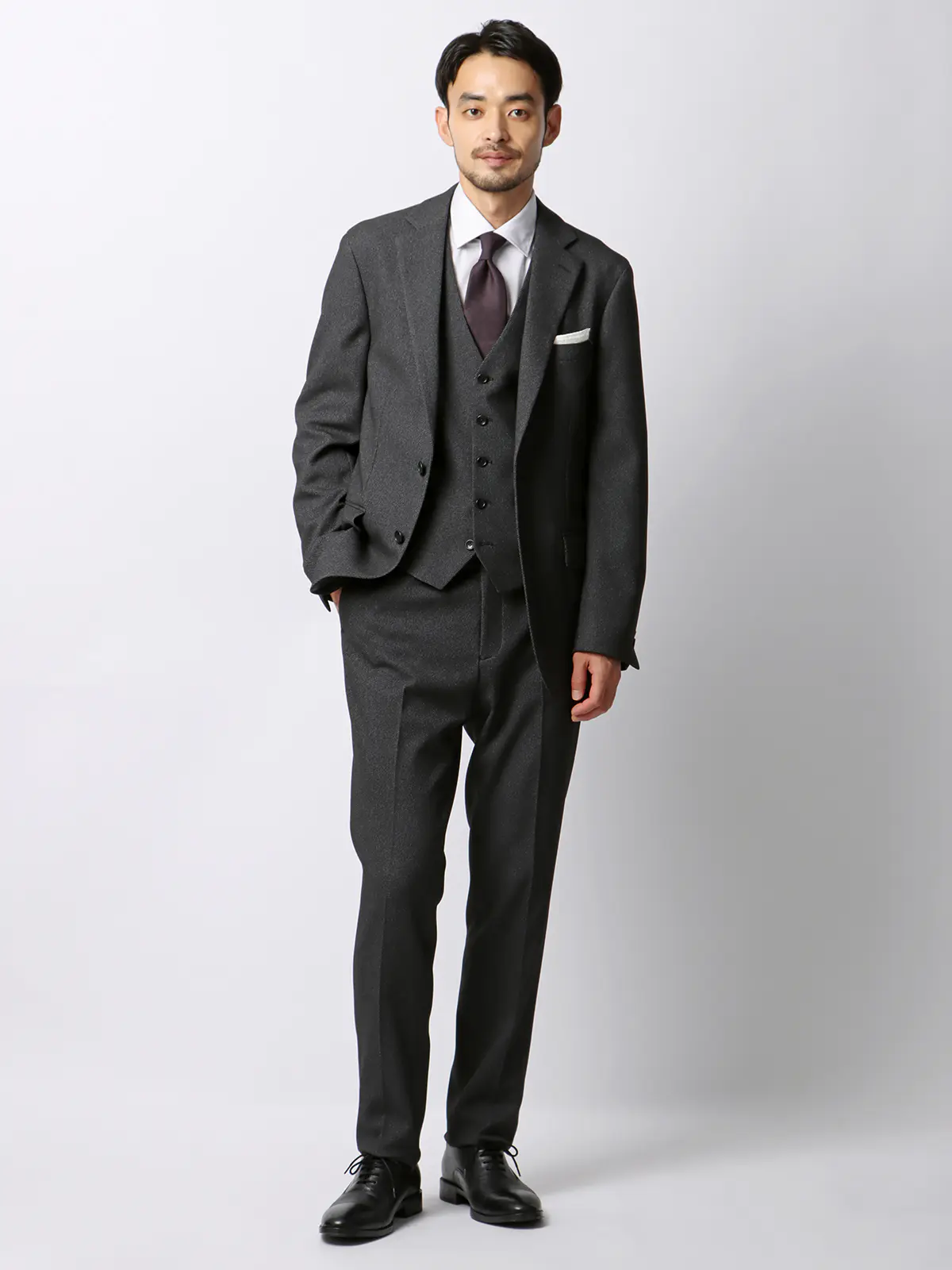 スマみえジレ／ウォッシャブル／ストレッチ／防シワ／CROSS MOVA／バーズアイ／SLV01 グレー S