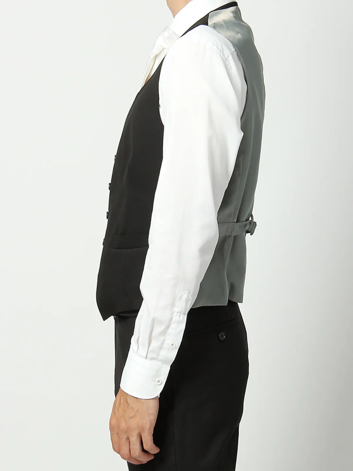 ジレ／フォーマル／ULTRA BLACK／SUPER100'sウール ブラック S