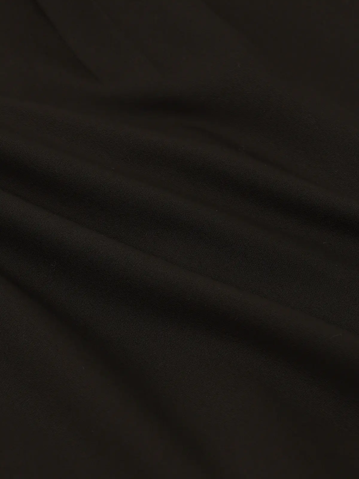 GOOVI／オープンカラーシャツ／長袖／ウォッシャブル／リヨセルギャバジン／無地 ブラック 1