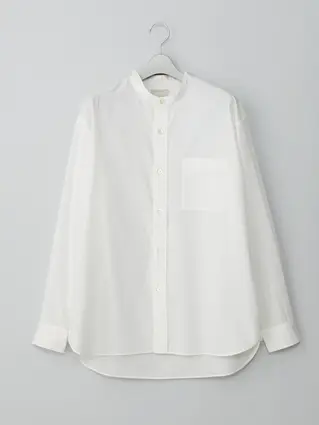 GOOVI／バンドカラーシャツ