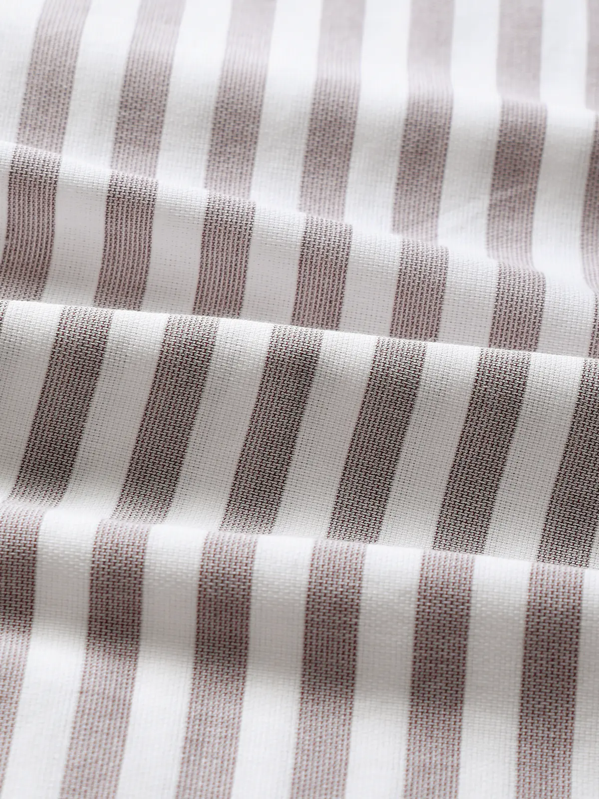 GOOVI／ワンピースカラーシャツ／長袖／ICE COTTON／ストライプ ブラウン 1