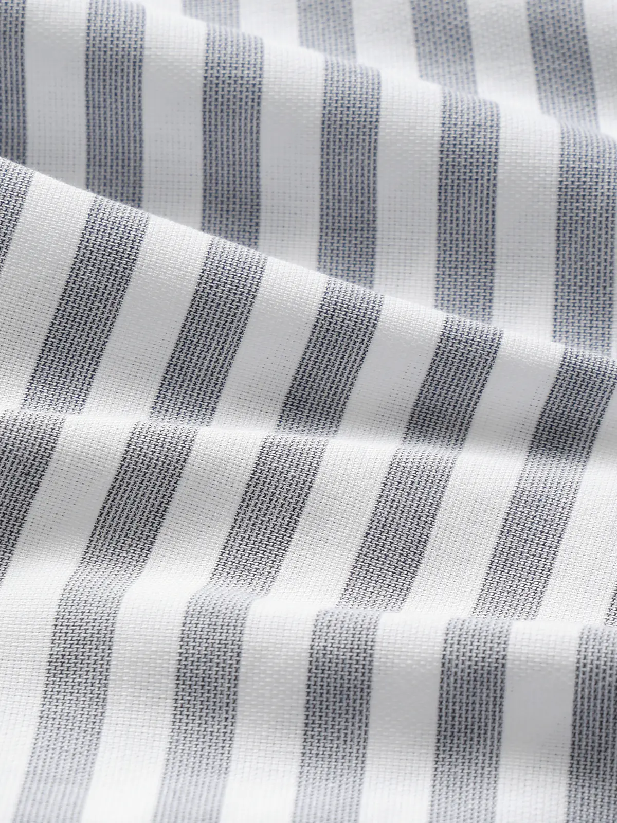 GOOVI／ワンピースカラーシャツ／長袖／ICE COTTON／ストライプ ネイビー 1