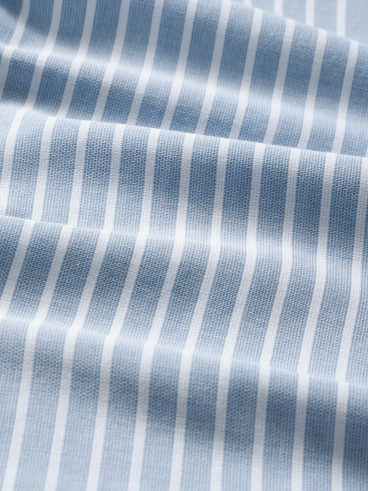 GOOVI／ワンピースカラーシャツ／長袖／ICE COTTON／ストライプ ブルー 1