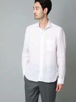 リネン／カッタウェイシャツ