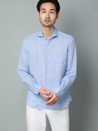 リネン／カッタウェイシャツ