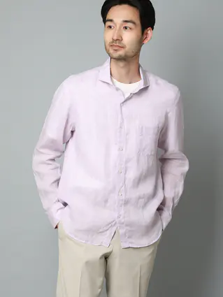 リネン／カッタウェイシャツ