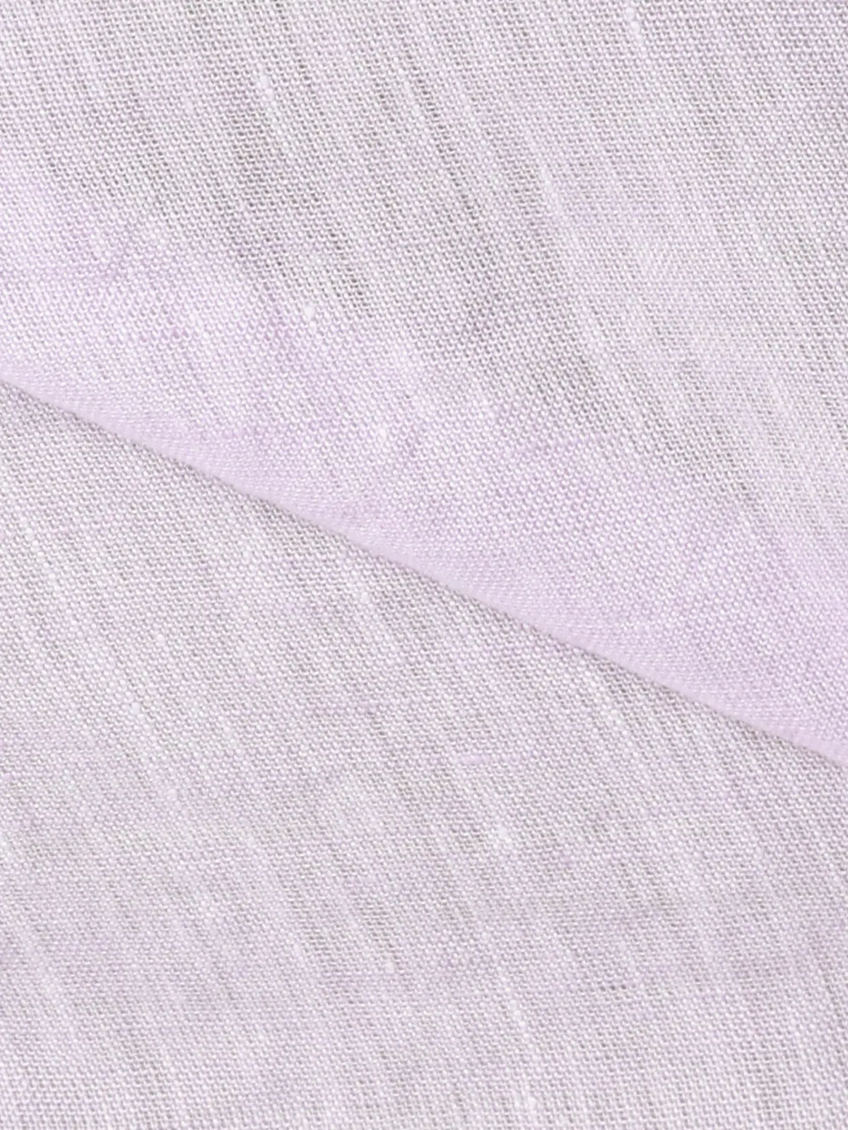 カッタウェイシャツ／長袖／ウォッシャブル／リネン／無地 パープル S