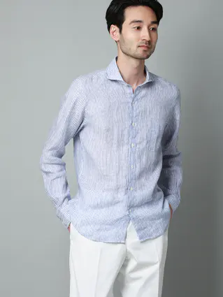 リネン／カッタウェイシャツ