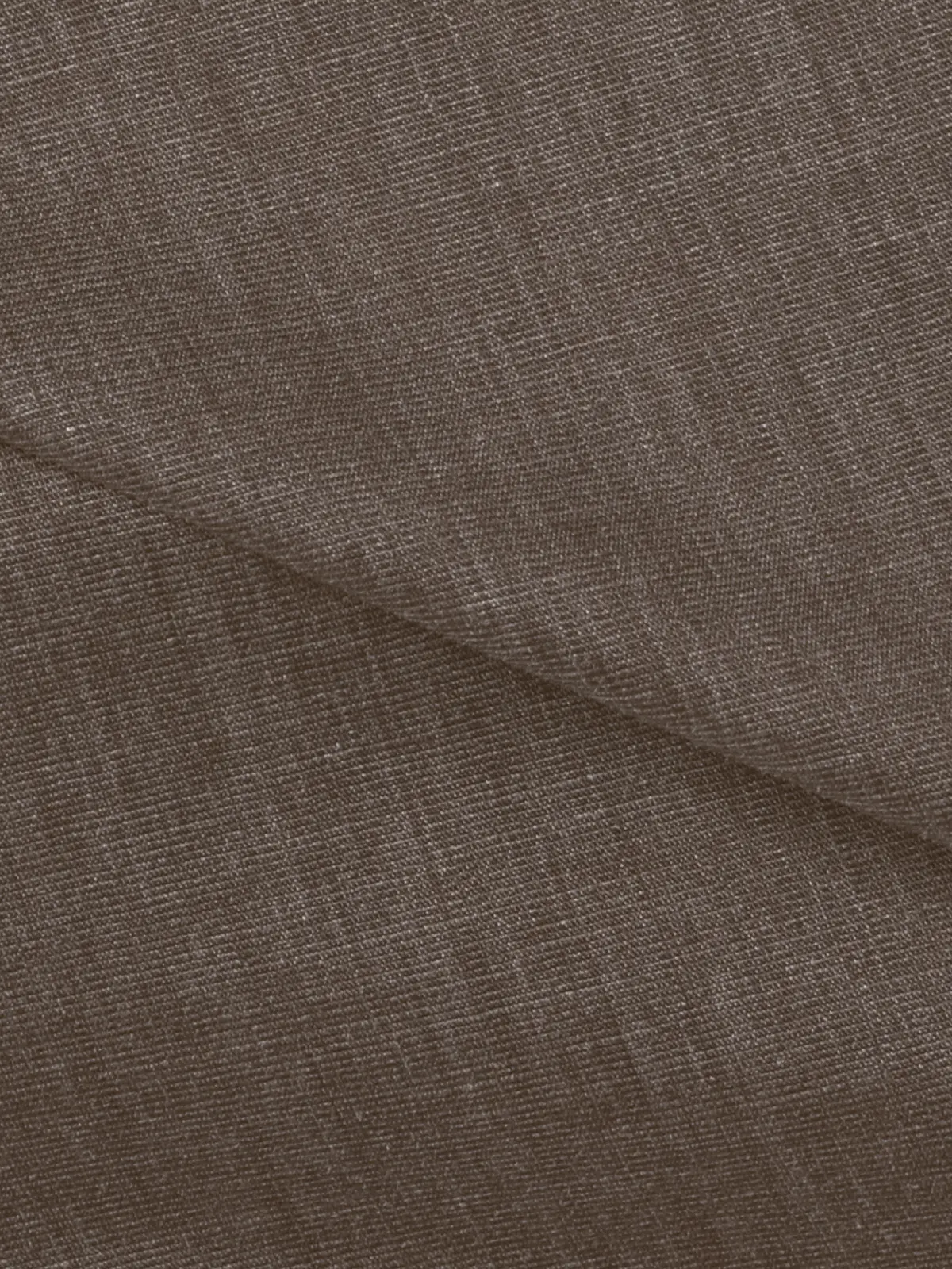 ボタンダウン×ワンピースカラーシャツ／長袖／ウォッシャブル／COOL MAX／無地 ブラウン S